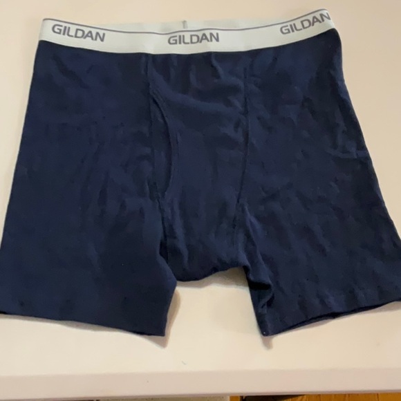 Gildan Boxer Briefs 3 Pack M 32”-34” Navy Dark Gray Light Gray New Regular Leg - Picture 2 of 7